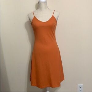 NWOT M Heart and Hips ribbed A line dress with double string straps